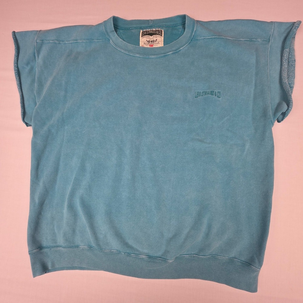 Vintage 90's Levi Strauss & Co Bodybuilding Gym Cutoff Sweatshirt Mens XL